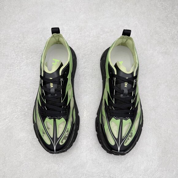 HOKA x Satisfy Mafate Speed 4 Lite STSFY Sulfur Running Shoes - Picture 2 of 9